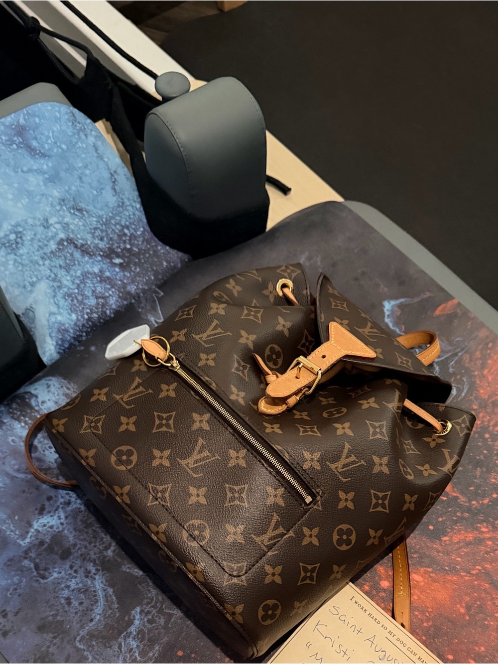 Louis Vuitton Brown Monogram montsourious backpack
